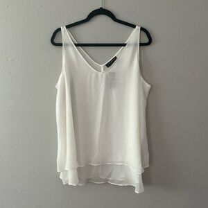 White Sleeveless Lane Bryant Top